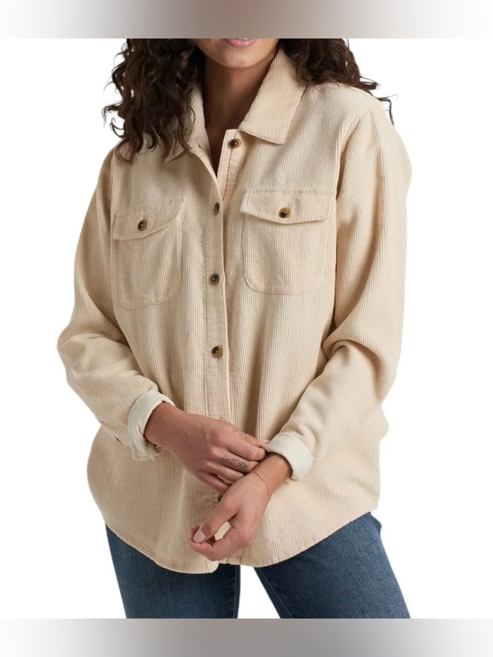Kuhl Tallula corduroy shirt Sea Salt Cream Size Medium